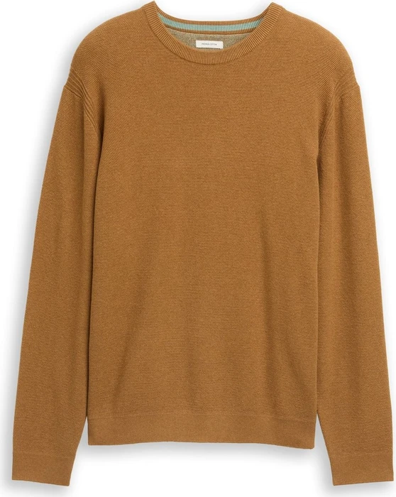 Tom Tailor Bio-Baumwolle Strickpullover deep cognac melange (Herren)