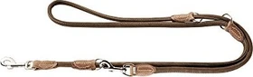 Hunter Round and Soft Hunting Verstellbare Führleine für Hunde, rund, Leder, weich, robust, 0.6x200cm, braun