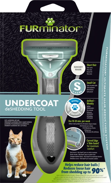 FURminator deShedding Tool für kleine Katzen mit kurzem Fell, Version 2