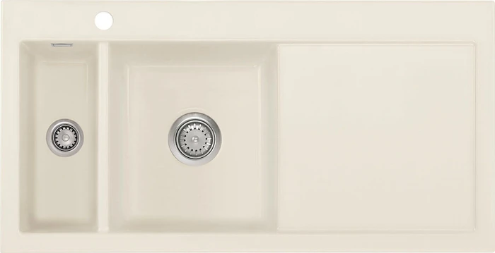 systemceram Mera 100 F Einbau Becken links jasmin