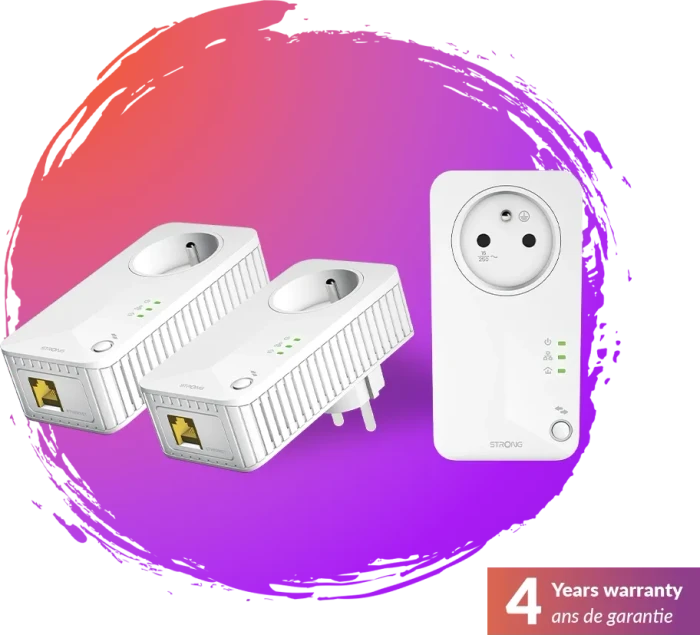 Strong Powerline 600 Triple Pack, FR, V2, HomePlug AV, RJ-45, 3er-Pack
