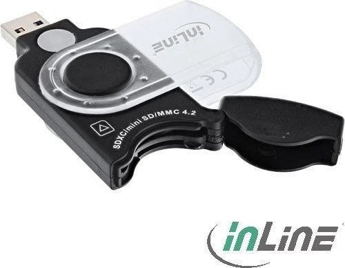 InLine Mobile Dual-Slot-Cardreader, USB-A 3.0 [Stecker]