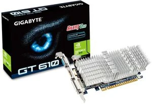 GIGABYTE GeForce GT 610 passiv, 1GB DDR3, VGA, DVI, HDMI