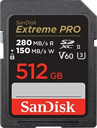 SanDisk Extreme PRO R280/W150 512GB, UHS-II U3, Class 10