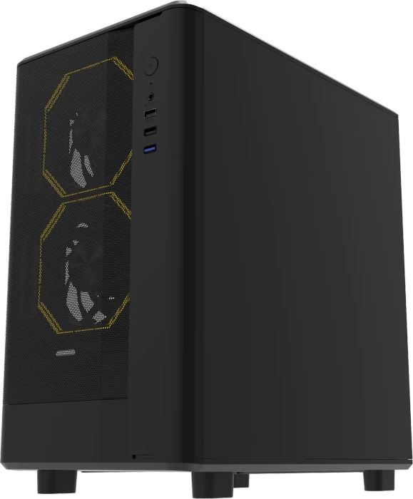 DarkFlash DB330M Mesh Black, Glasfenster