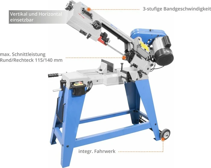 Güde MBS 116 Elektro-Bandsäge inkl. Untergestell