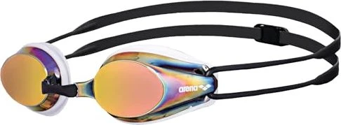 Arena Tracks Mirror Schwimmbrille white/redrevo/black