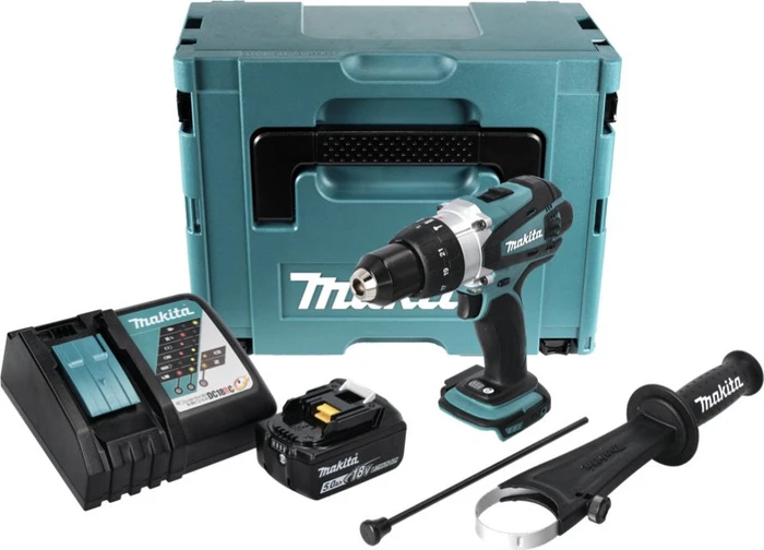 Makita DHP458RT1J Akku-Schlagbohrschrauber inkl. MAKPAC + Akku 5.0Ah