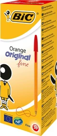 BIC Orange Original fine 0.35mm Kugelschreiber (Mine) rot/orange, 20er-Pack