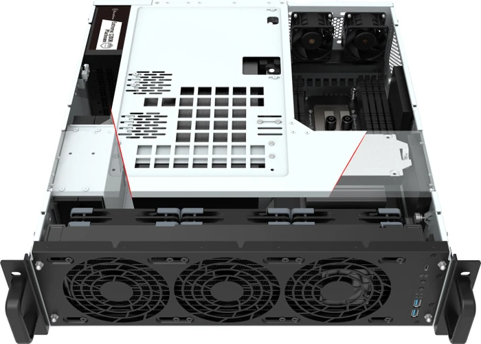 SilverStone RM32, Rackmount Server, schwarz/grau, 3HE, SFX-L