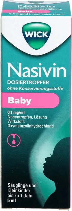 Nasivin Dosiertropfer ohne Konservierungsmittel für Babys 0.01%, 5ml