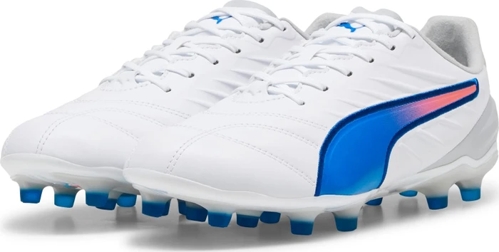 Puma King Pro FG/AG puma white/bluemazing/flat light gray