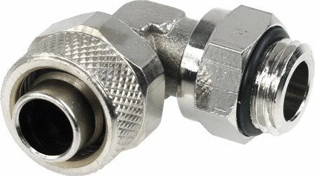 Aquatuning 90° Schlauchanschluss, G1/4" auf 13/10mm, vernickelt
