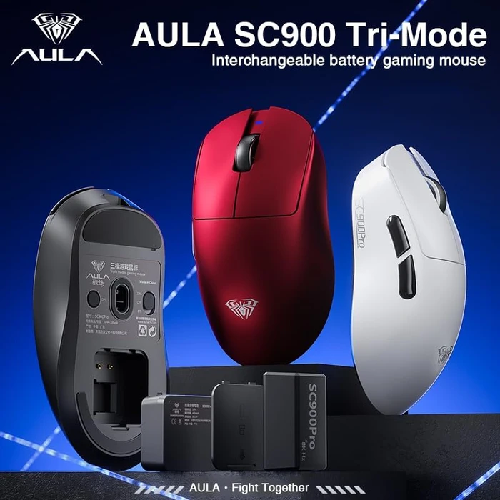 Aula SC900 Pro Gaming Mouse schwarz, USB/Bluetooth