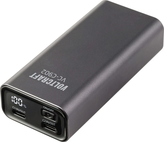 Voltcraft VC-C902 Powerbank USB PD 3.0 10000mAh grau/schwarz
