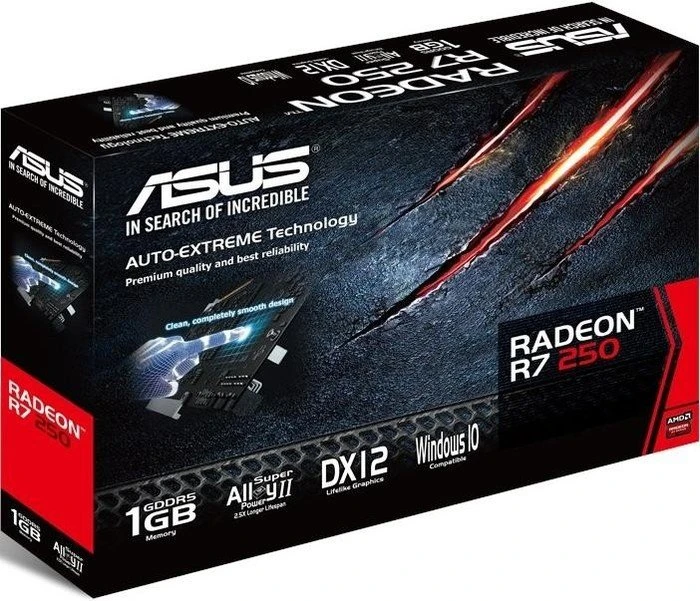 ASUS Radeon R7 250, R7250-1GD5-V2, 1GB GDDR5, DVI, HDMI, DP