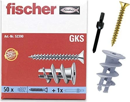 fischer GKS Schrauben/Dübel-Sortiment, 50 Stück