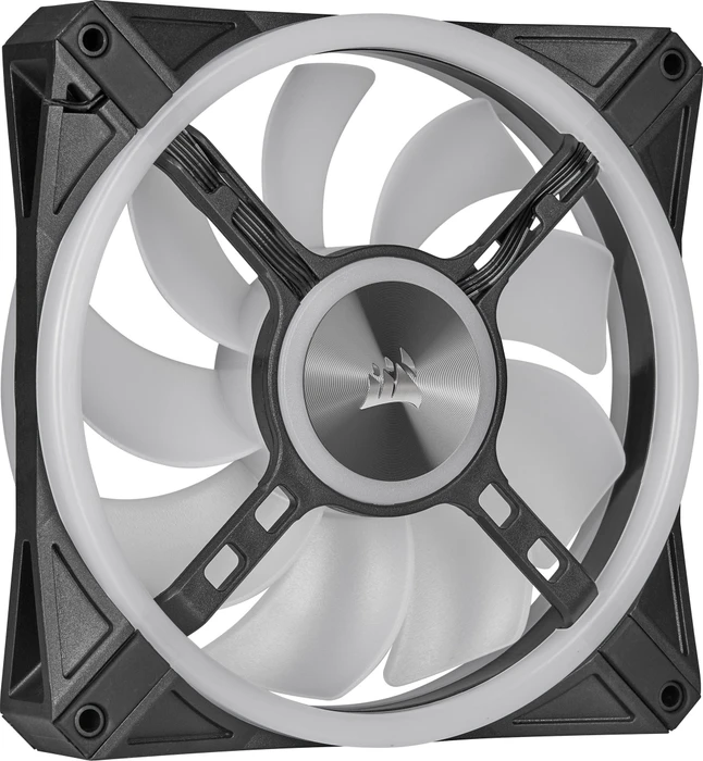 Corsair QL Series iCUE QL140 RGB PWM Dual Fan Kit, schwarz, LED-Steuerung, 140mm, 2er-Pack