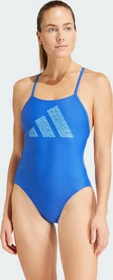 adidas 3 Bar Logo Print Badeanzug royal blue/white (Damen)