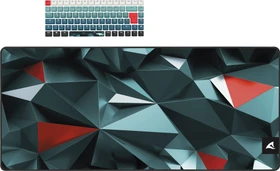 Sharkoon Skiller SGK50 S3 Design Bundle D1 - XXL Mousemat+Keycaps, Kunststoff (PBT) Double-Shot, türkis/orange, 85 Tasten, ISO-DE