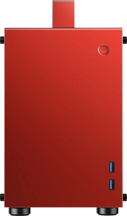 Jonsbo T8, rot, Glasfenster, Mini-ITX