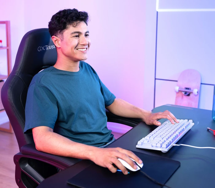 Trust Gaming GXT 833W Thado TKL, weiß, LEDs RGB, USB, DE