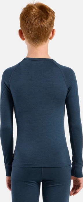 Odlo Natural Merino 200 Base Layer Set blue wing teal/blue ashes (Junior)