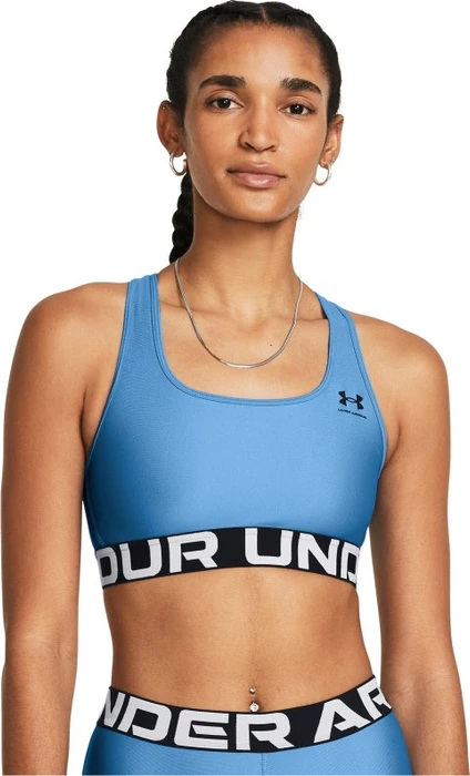 Under Armour HeatGear Armour Mid Sport-BH viral blue/black (Damen)