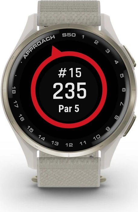Garmin Approach S50 GPS-Golfuhr cream gold/ivory