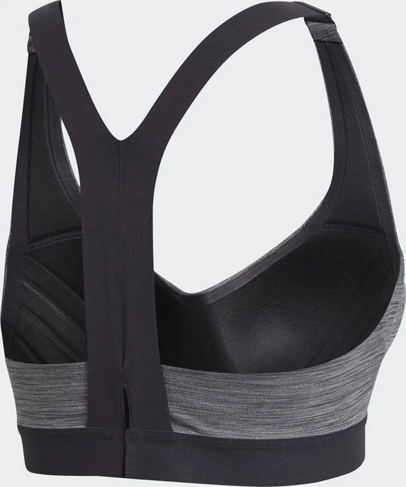 adidas Stronger For It Racer-Back Heather Sport-BH dark grey heather/black (Damen)