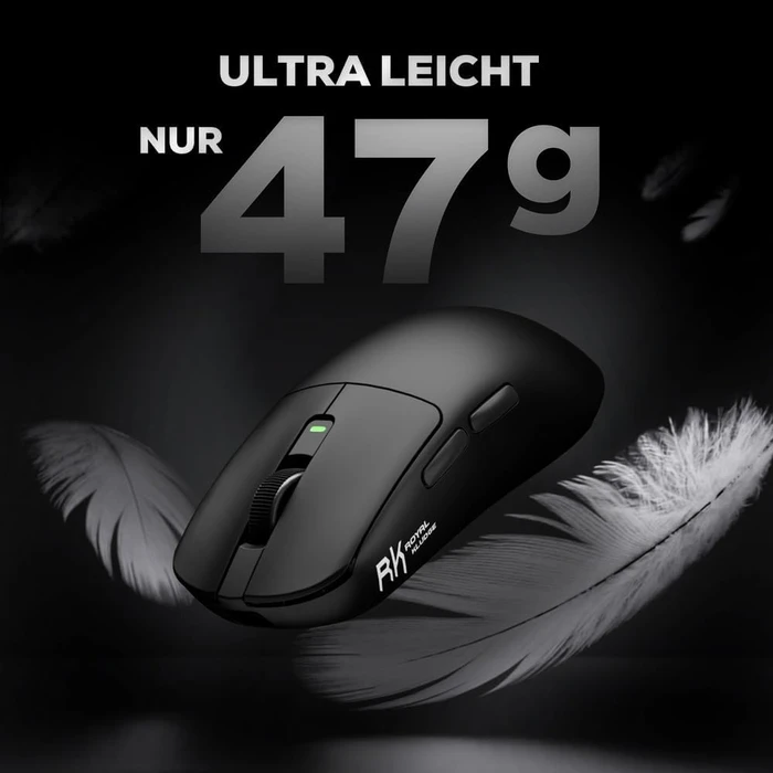 RK Royal Kludge M3 8K Wireless Gaming Mouse, Dark Knight schwarz, USB/Bluetooth