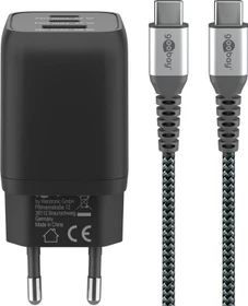 Wentronic Goobay USB-C-Ladeset 65W schwarz