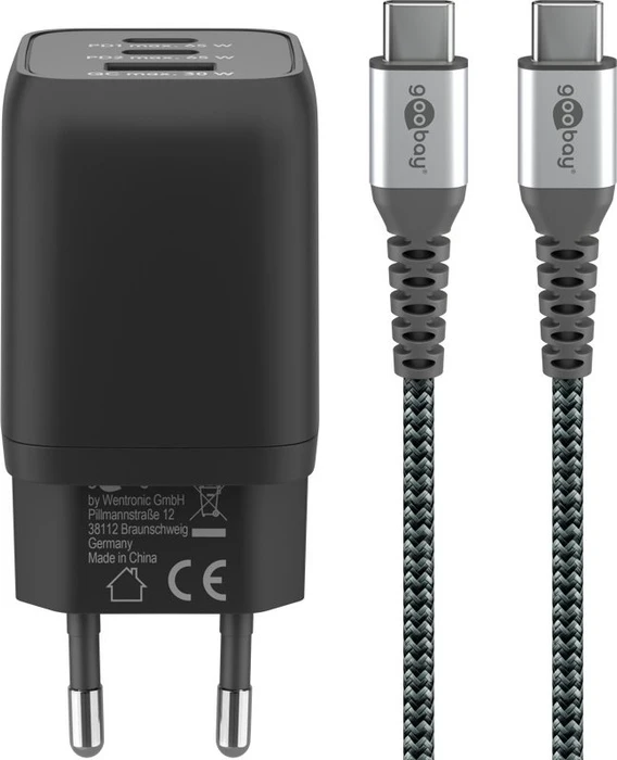 Wentronic Goobay USB-C-Ladeset 65W schwarz