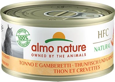 almo nature HFC Natural Cats 70 I, Thunfisch und Garnelen, 1.68kg (24x 70g)