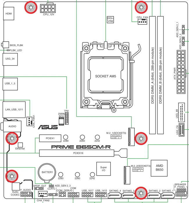 ASUS Prime B650M-R (AMD AM5)