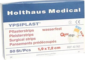 Holthaus Medical Ypsiplast Pflasterstrips wasserfest, 1.9 x 7.2cm, 50 Stück