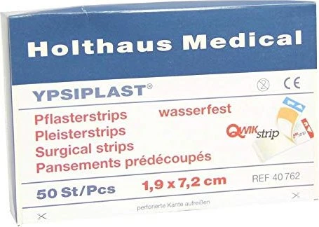 Holthaus Medical Ypsiplast Pflasterstrips wasserfest, 1.9 x 7.2cm, 50 Stück