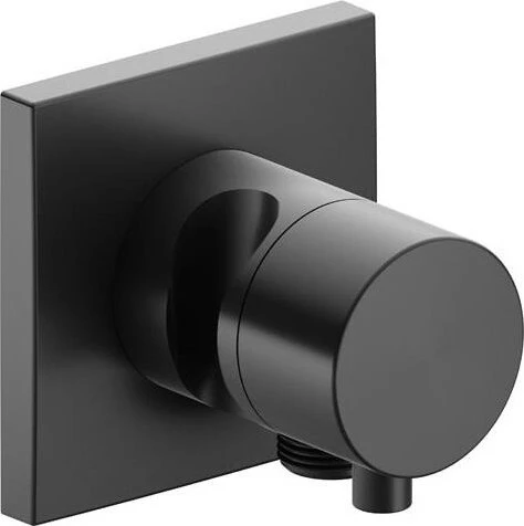 Keuco IXMO 59548 Comfort 3-Wege Umstellventil mit Schlauchanschluss und Brausehalter eckig schwarzchrom gebürstet