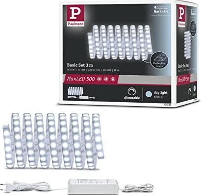 Paulmann MaxLED 500 Basisset LED-Streifen tageslichtweiß beschichtet 3m
