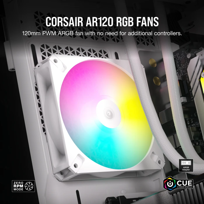 Corsair AR Series iCUE AR120 Digital RGB, weiß, LED-Steuerung, 120mm, 3er-Pack