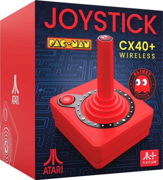 Atari CX40+ Wireless Joystick Ghost Edition Blinky rot