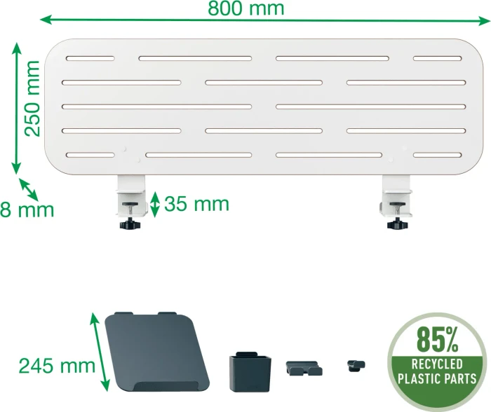 Leitz Ergo Pegboard, Schreibtisch-Organizer, Notebook-Halterung, weiß