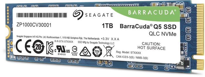 Seagate BarraCuda Q5 SSD +Rescue 1TB, M.2 2280 / M-Key / PCIe 3.0 x4