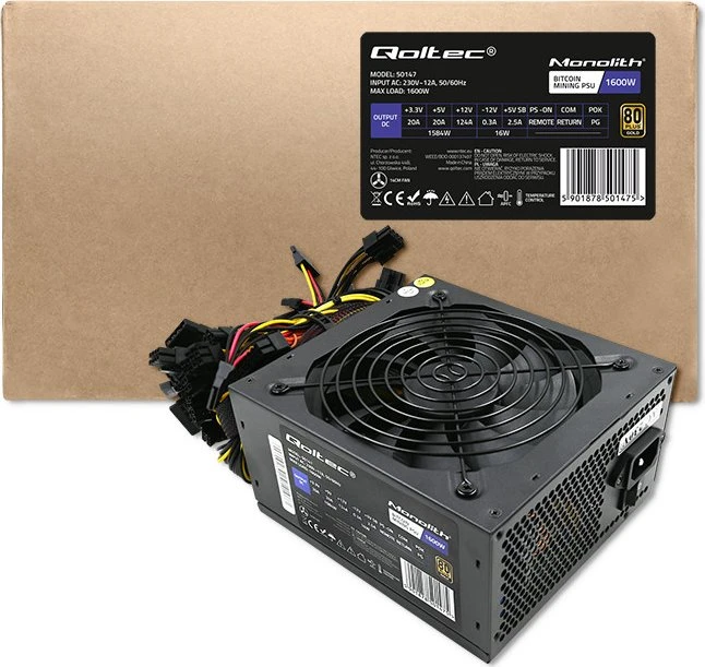 Qoltec ATX Power Supply 1600W, ATX