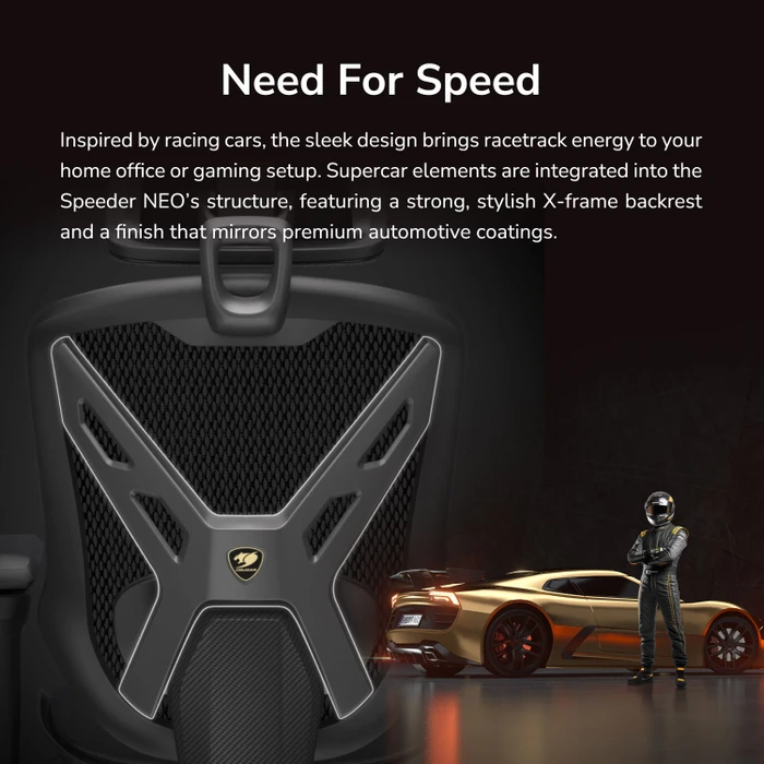 Cougar Speeder Neo CGR-SDN-GRB Gamingstuhl, schwarz