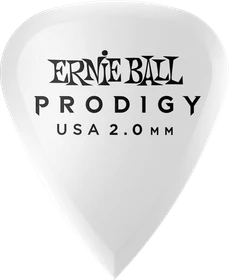 Ernie Ball White Standard Prodigy Pick, 2.0mm, 6-Pack