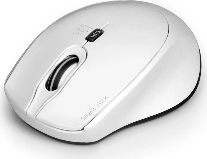 Port Designs Wireless Silent Pro Mouse weiß, USB