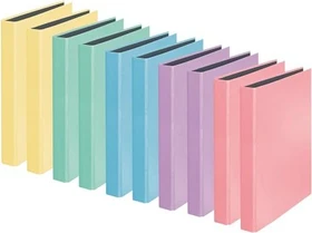 Falken PastellColor Ordner 2-Ring, 25mm, A4, farbig sortiert, 10er-Pack