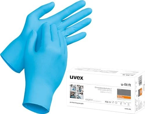 UVEX u-fit Nitril Einweghandschuhe S, 100 Stück