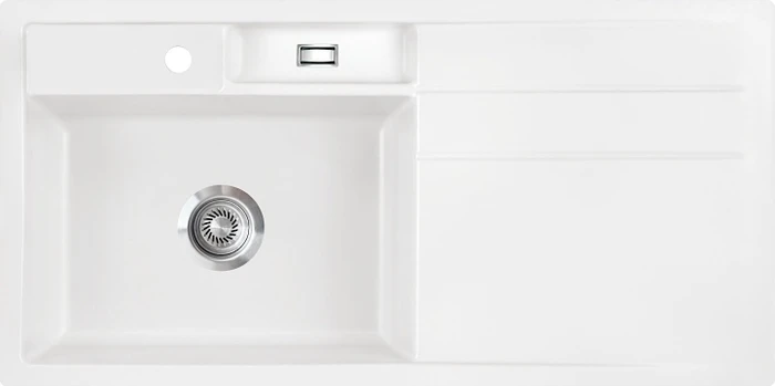 systemceram Bela 100 F Einbau Becken links polar